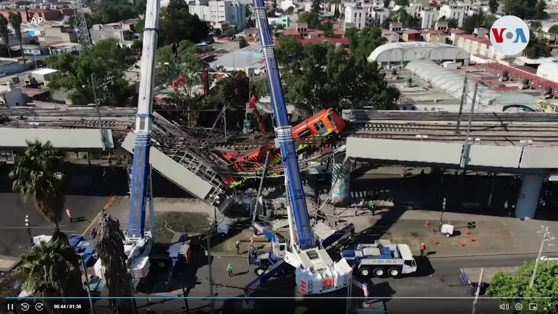 Publican nuevo video del desplome de la Línea 12 del metro en la CDMX