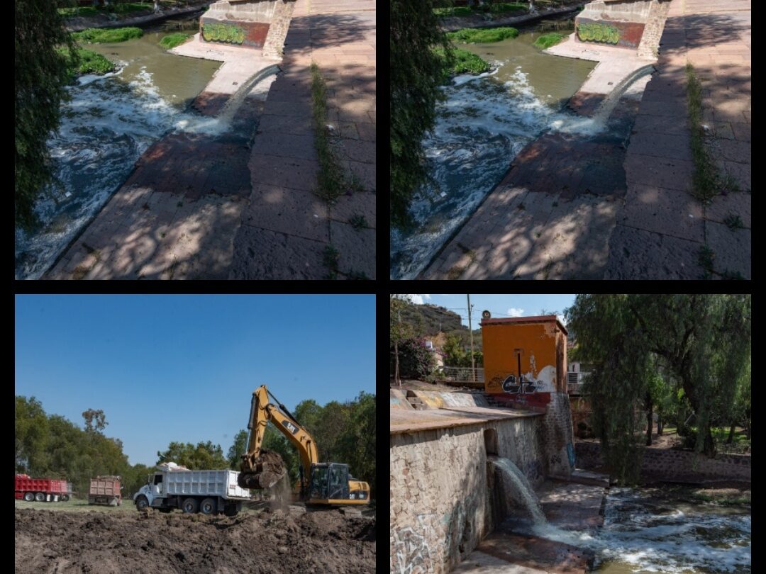 Realiza El Marqués desazolve del río Querétaro en la zona de La Cañada |