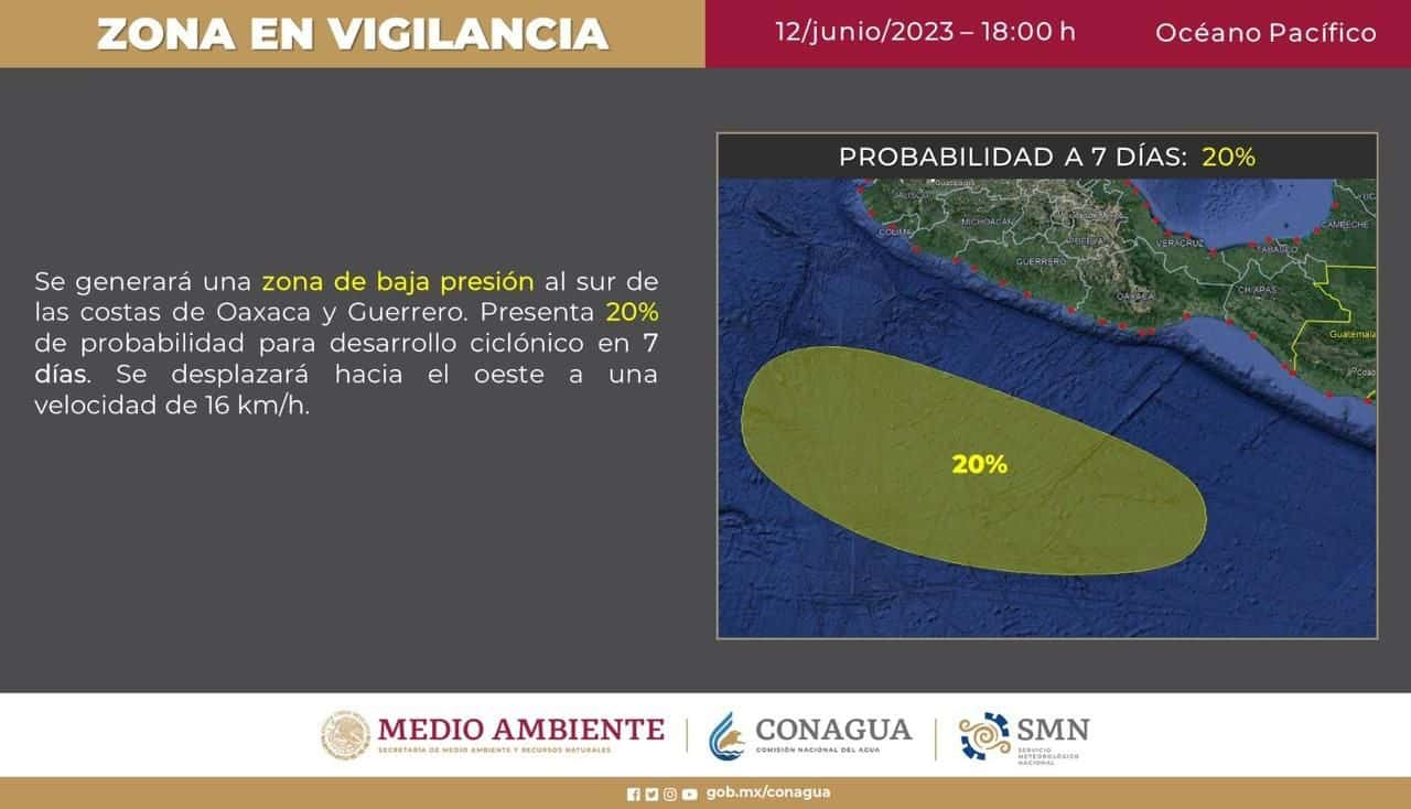 Se forma la primera zona de baja presión tropical con potencial ciclónico en el Pacífico