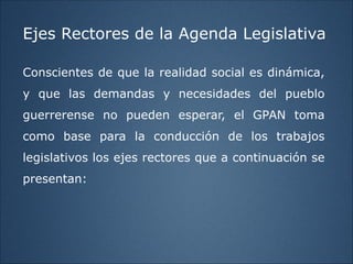 La importancia de una Agenda Legislativa basada en el Plan de Desarrollo del Estado de México