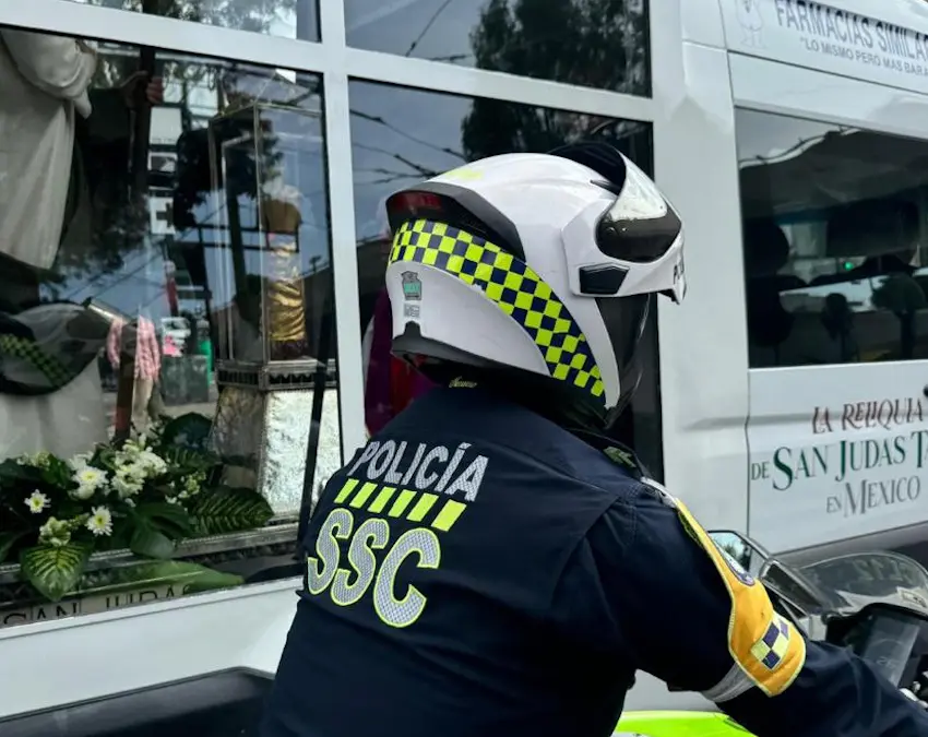 Operativo de seguridad de la SSC-CDMX para resguardar recorrido de reliquia de San Judas: Minuto a Minuto