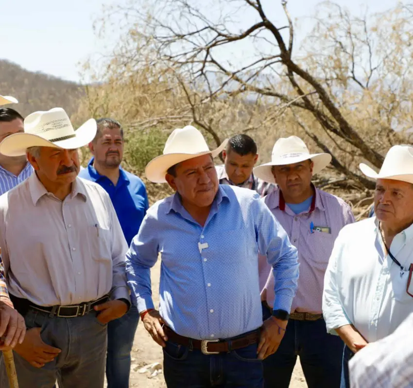 Supervisa Gobernador David Monreal Presa Santiago y anuncia proyecto de entubamiento del agua para impulsar la agricultura en Miguel Auza