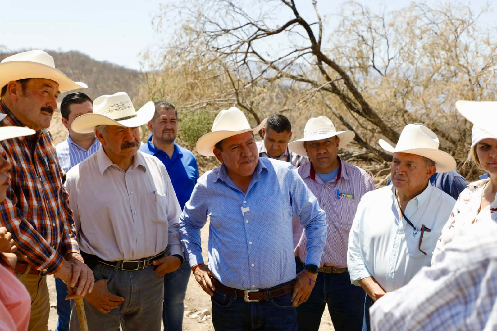 Supervisa Gobernador David Monreal Presa Santiago y anuncia proyecto de entubamiento del agua para impulsar la agricultura en Miguel Auza