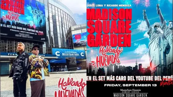 "Hablando Huevadas" hace historia y logra hacer sold out en el Madison Square Garden: ¿Cómo reaccionaron Jorge Luna y Ricardo Mendoza?