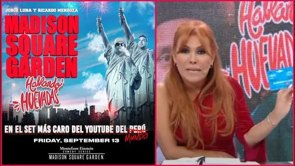 Magaly Medina reveló que boletos obsequiados por Jorge Luna y Ricardo Mendoza para show en Madison Square Garden eran falsos: “Me habían tomado el pelo”