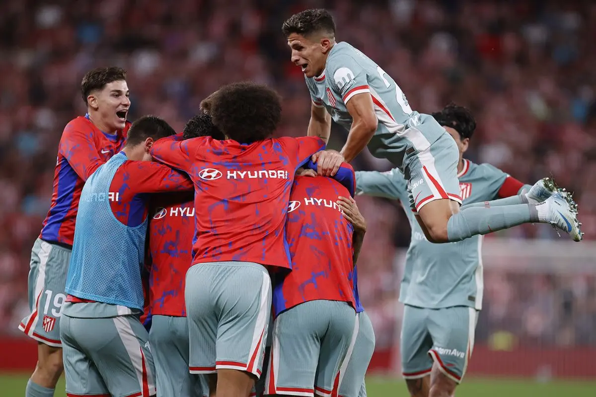 Atlético de Madrid vence al Athletic Club en tiempo de compensación |