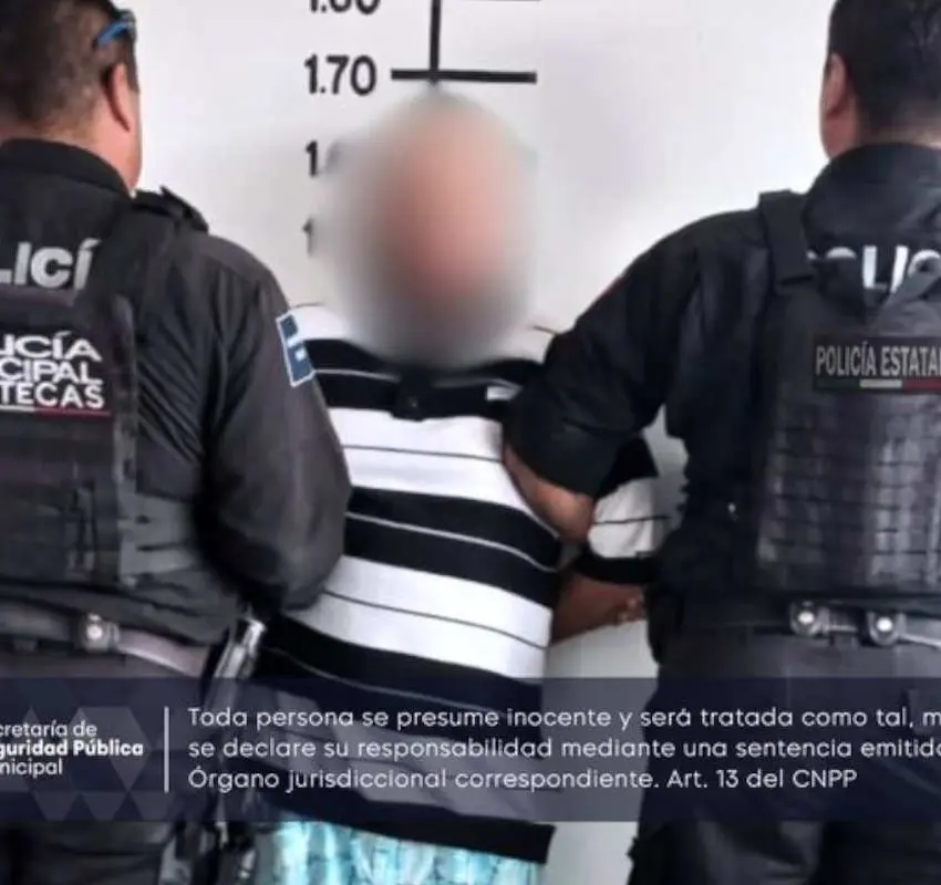Detienen a un hombre de 40 años en la colonia Alma Obrera de Zacatecas