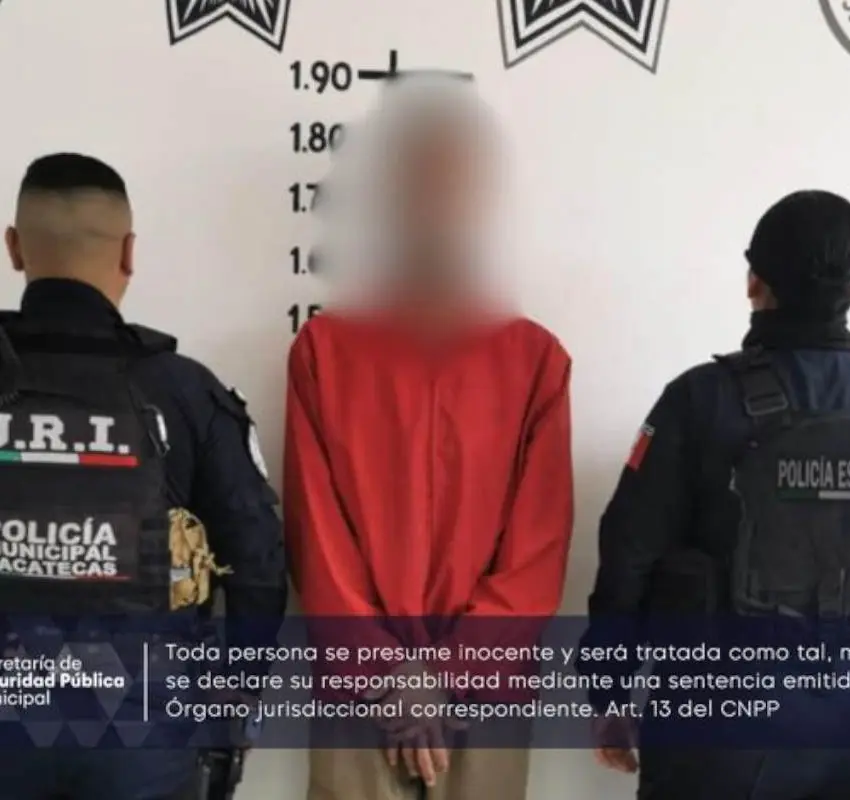 Detienen a un hombre de 56 años en Zacatecas por el delito de robo a comercio