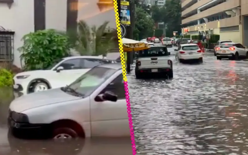 Otra zona a la lista: Polanco se inunda debido a las lluvias