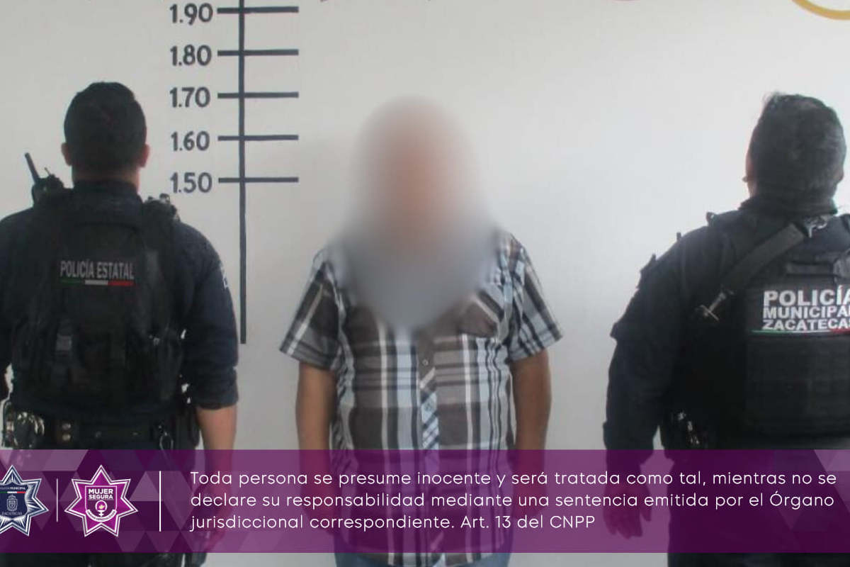 Detienen en Zacatecas a un hombre de 75 años por violencia familiar