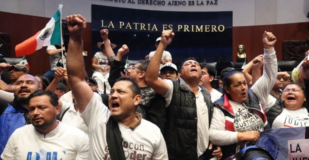 Imágenes inéditas: Manifestantes toman la sede del Senado previo a la Reforma Judicial