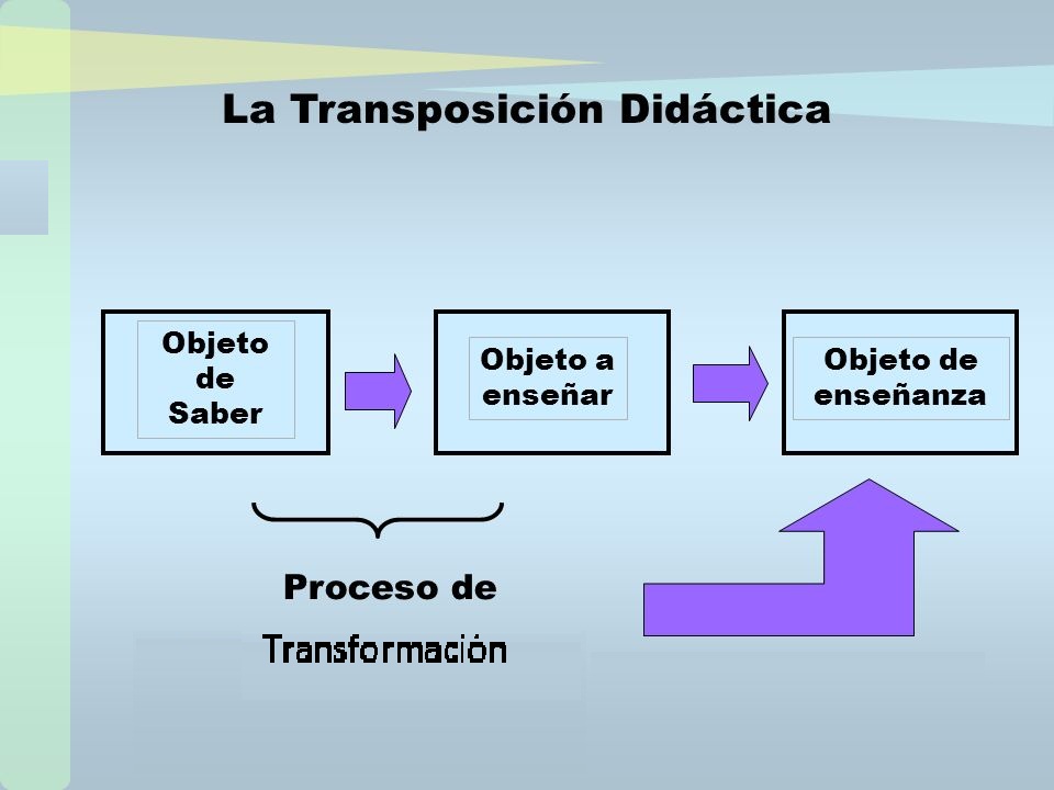 La transposición didáctica