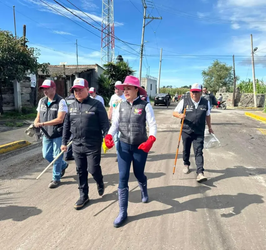 Jornada extensa de limpieza en Amecameca, río de la Verdura y calles aledañas