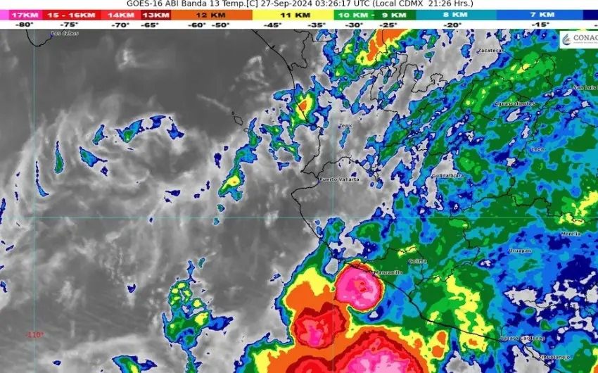 Se suspenden clases en Colima por tormenta tropical “John”; Michoacán en alerta