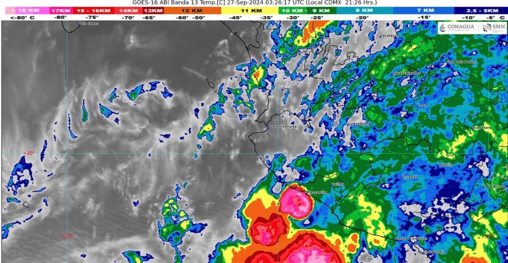 Se suspenden clases en Colima por tormenta tropical “John”; Michoacán en alerta