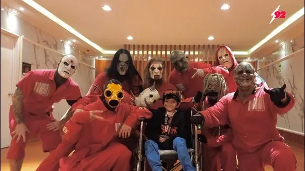 ¡Lo logró! Joven cumple su sueño y conoce a Slipknot