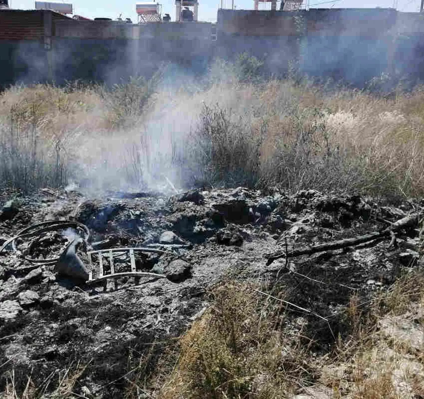Se incendia pastizal en el patio del Instituto Tecnológico Superior de Fresnillo