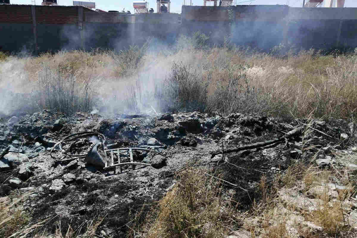 Se incendia pastizal en el patio del Instituto Tecnológico Superior de Fresnillo