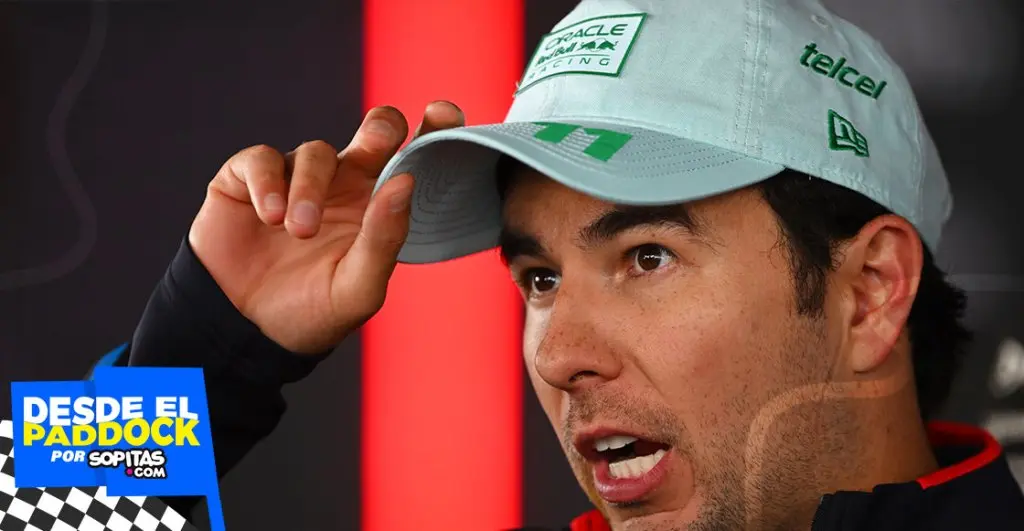 Lawson le levanta el dedo a Checo y él responde El chavo no entiende tiene que abrir la cabeza |