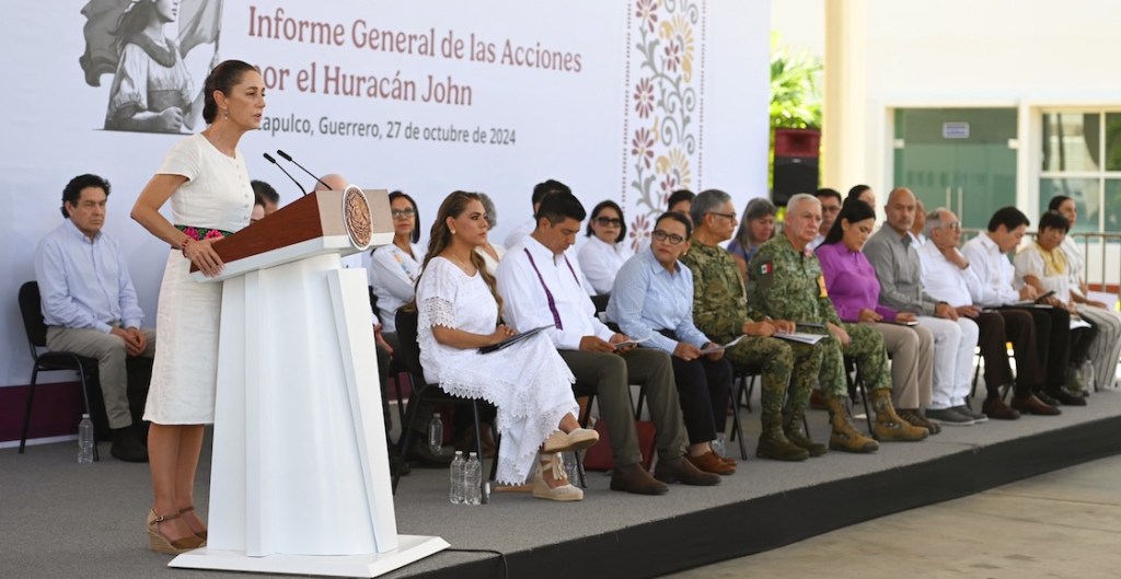 Claudia Sheinbaum da por terminada la emergencia por huracán John