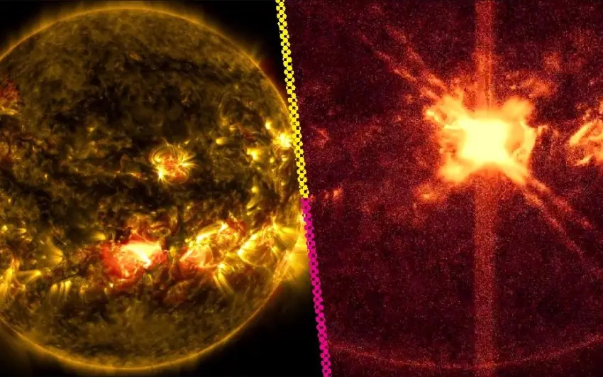 La espectacular explosión y llamarada solar captada por la NASA en video