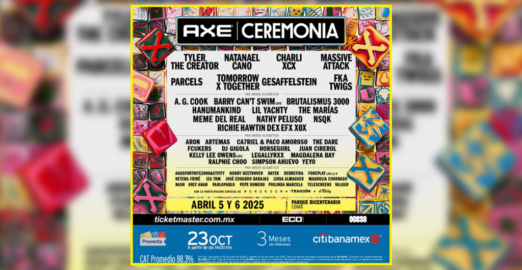 Festival AXE Ceremonia 2025: Cartel oficial, lineup y boletos