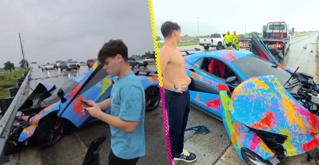 Influencer graba su accidente automovilístico por ir en el celular |
