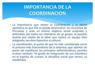 La importancia de coordinarse