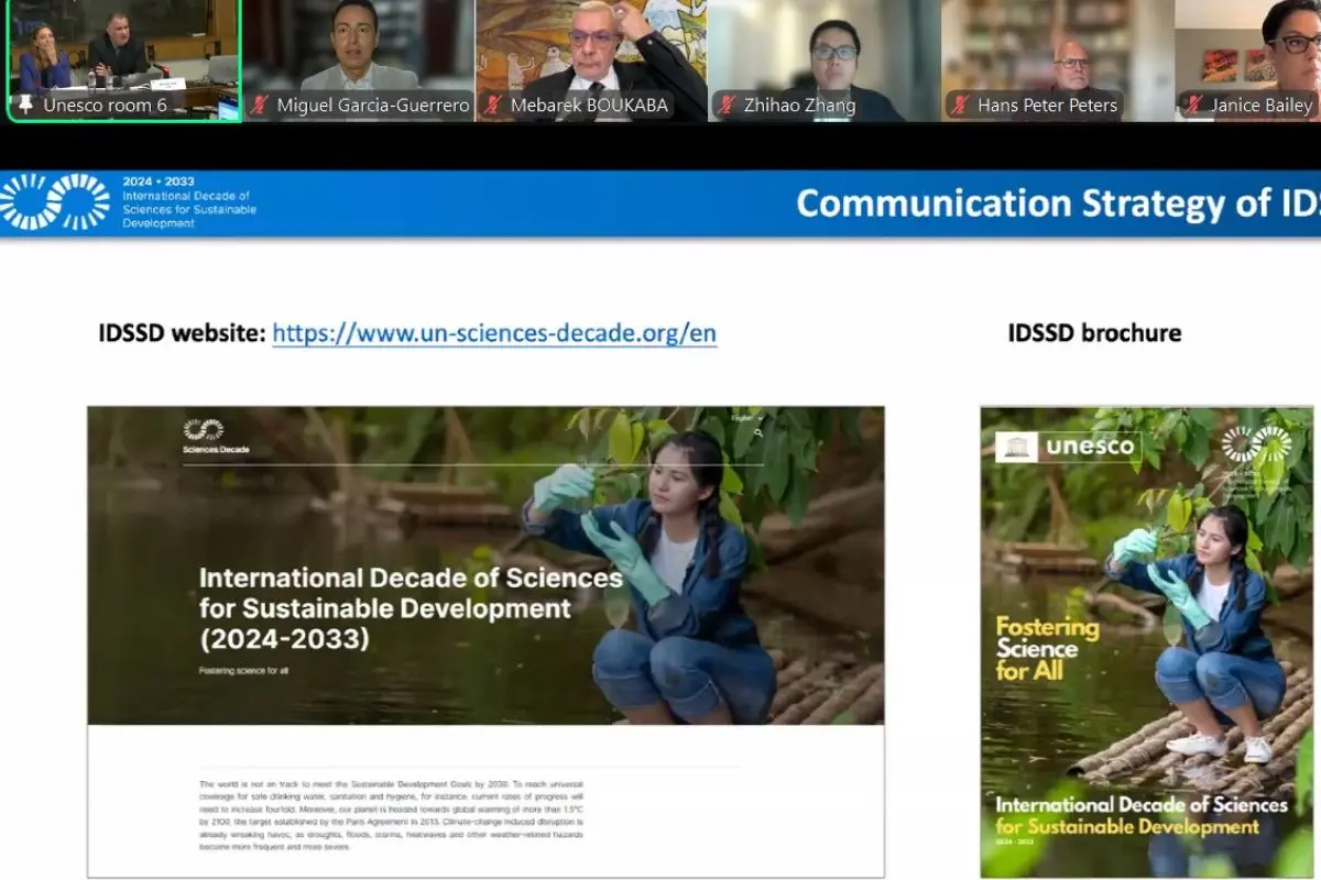 Miguel García Guerrero presente en la mesa Empoderar la Comunidad Global a través de la Alfabetización Científica de la UNESCO |