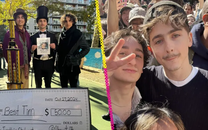 Timothée Chalamet aparece en un concurso de sus ‘dobles’ en Nueva York