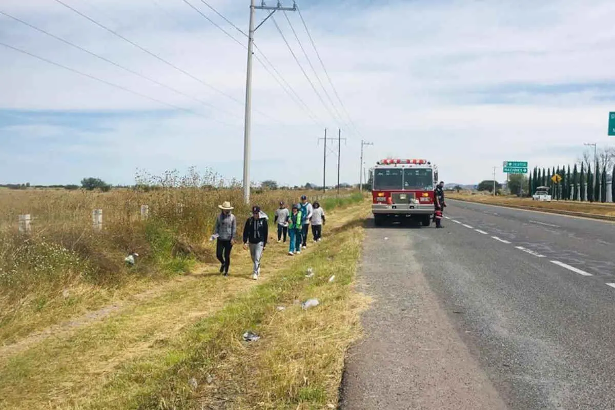 Vigila Protección Civil a peregrinos que van Villanueva |