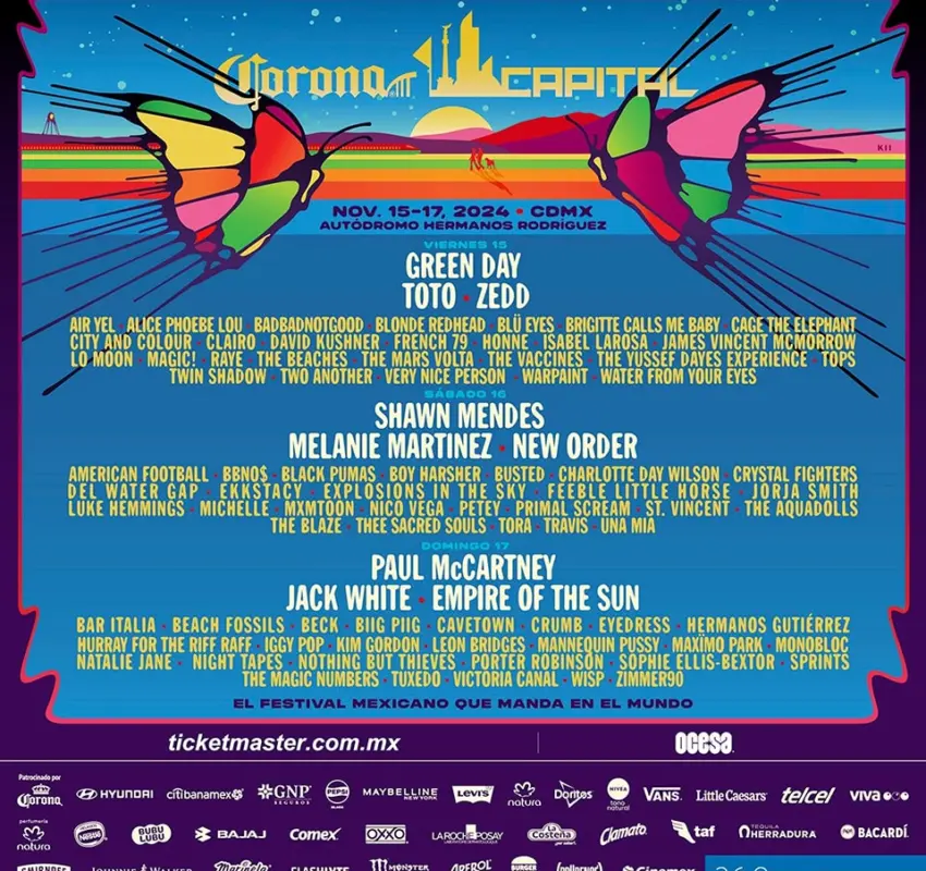Artistas que se presentarán en el Corona Capital 2024