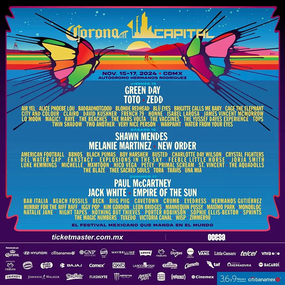 Artistas que se presentarán en el Corona Capital 2024 |