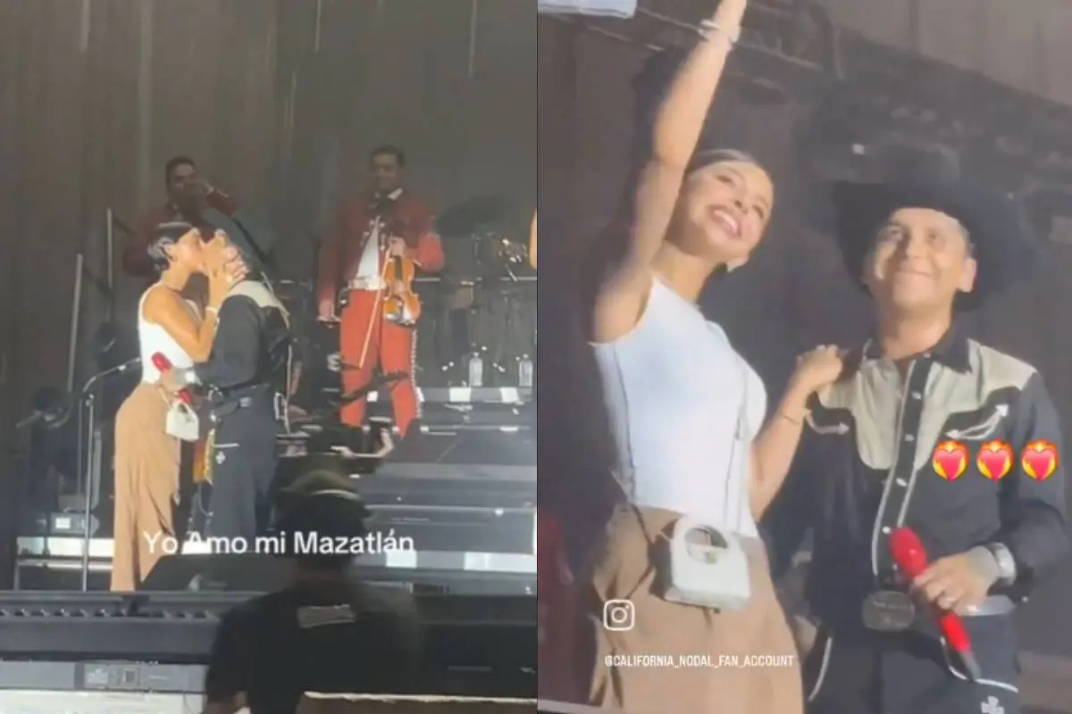 Christian Nodal sorprende en concierto en Mazatlán al presentar a Ángela Aguilar como su esposa |
