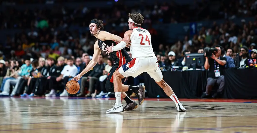 Bam Adebayo se roba la noche de Jaime Jáquez en el Heat vs Wizards en México |