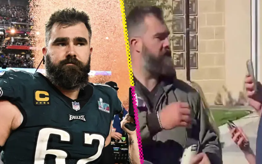 Jason Kelce rompe el celular de un sujeto que insultó a su hermano Travis