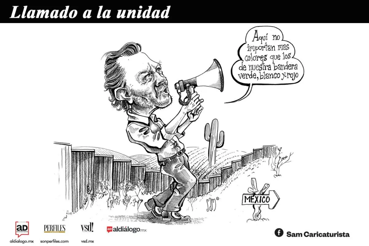 Caricatura Llamado a la unidad |