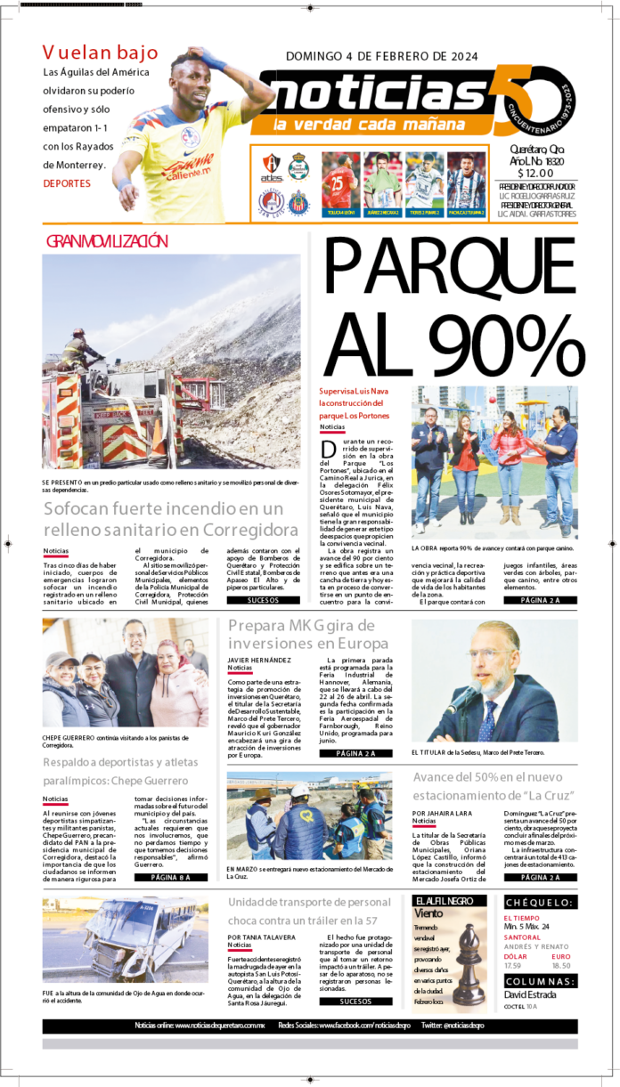 Conoce la portada de hoy! - Noticias de Querétaro