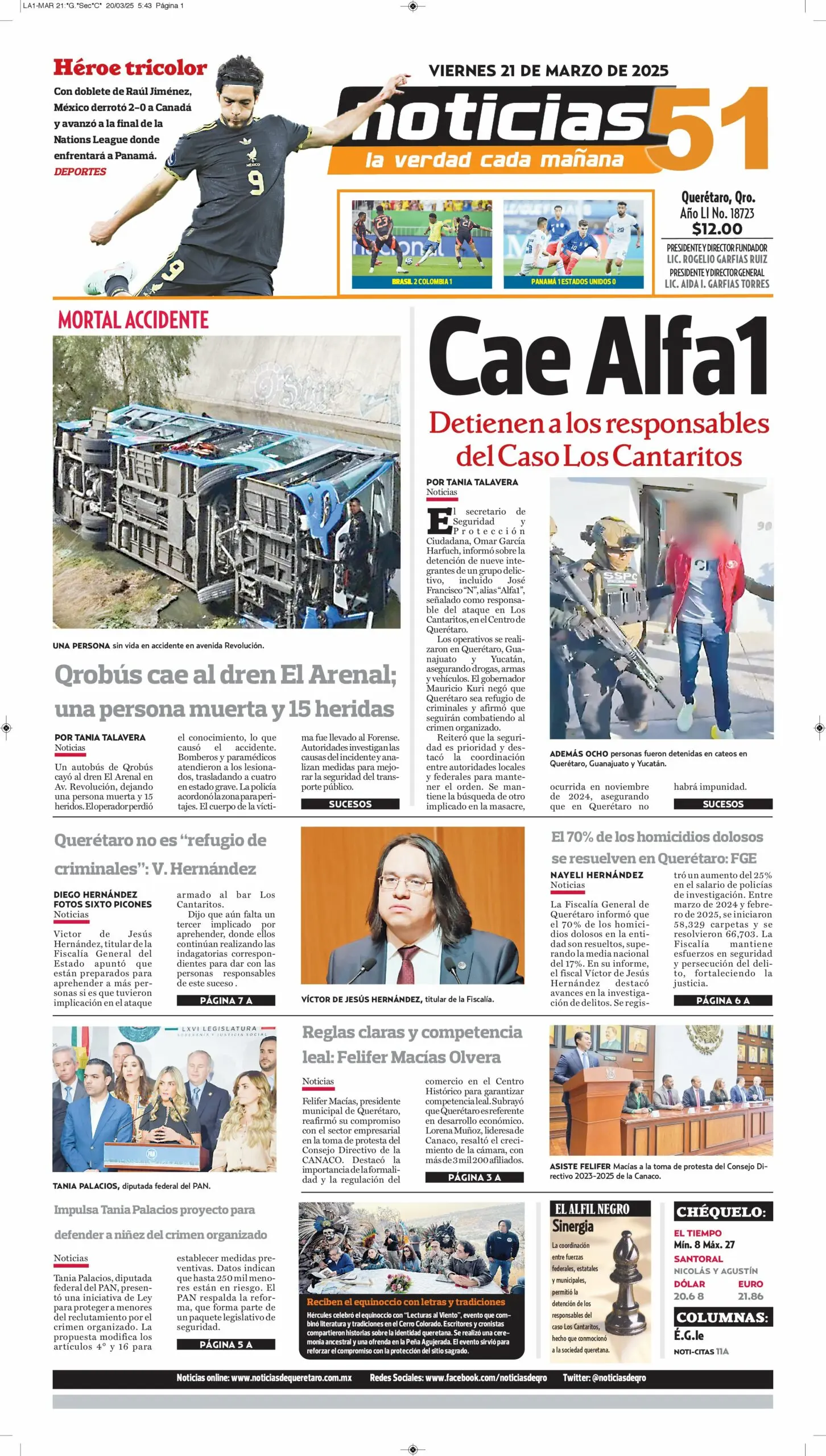 Conoce la Portada de Hoy   Noticias de Querétaro