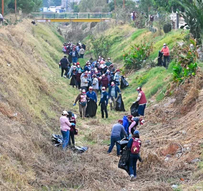 Limpió Tlalnepantla Río San Javier en Día Internacional de Agua