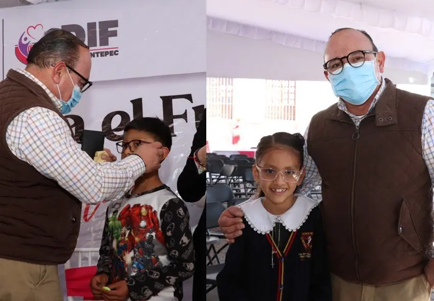 Entregaron lentes a estudiantes de Zinacantepec