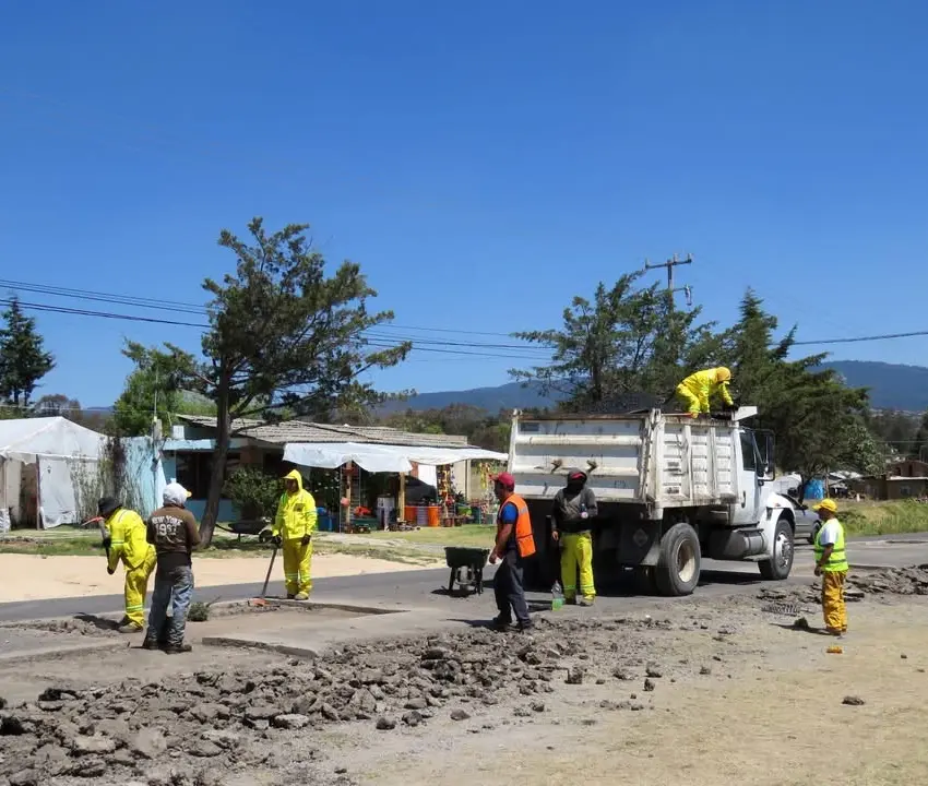 Mejoran infraestructura vial en Jiquipilco