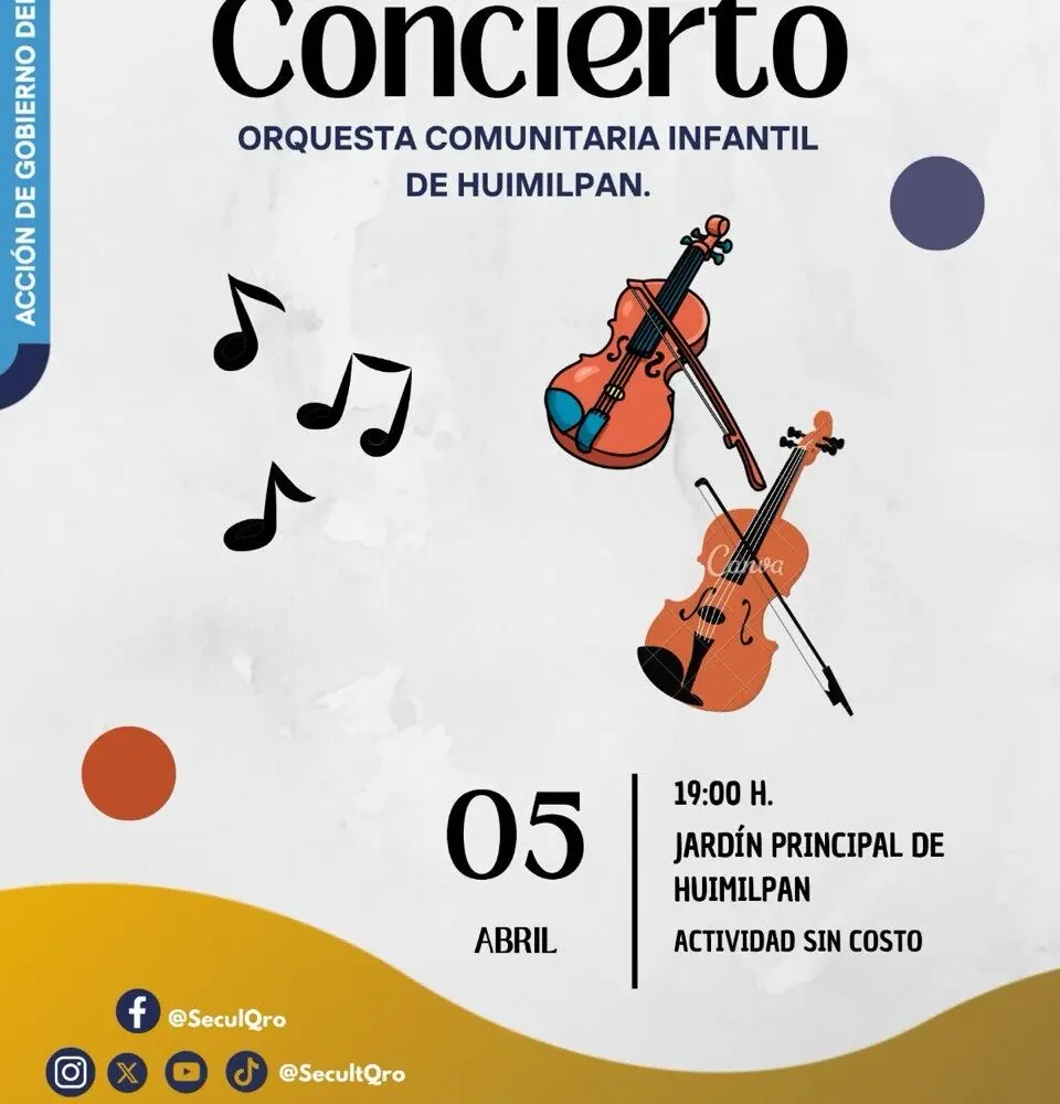 Ofrecen concierto orquestas infantiles en Humilpan  Querétaro de