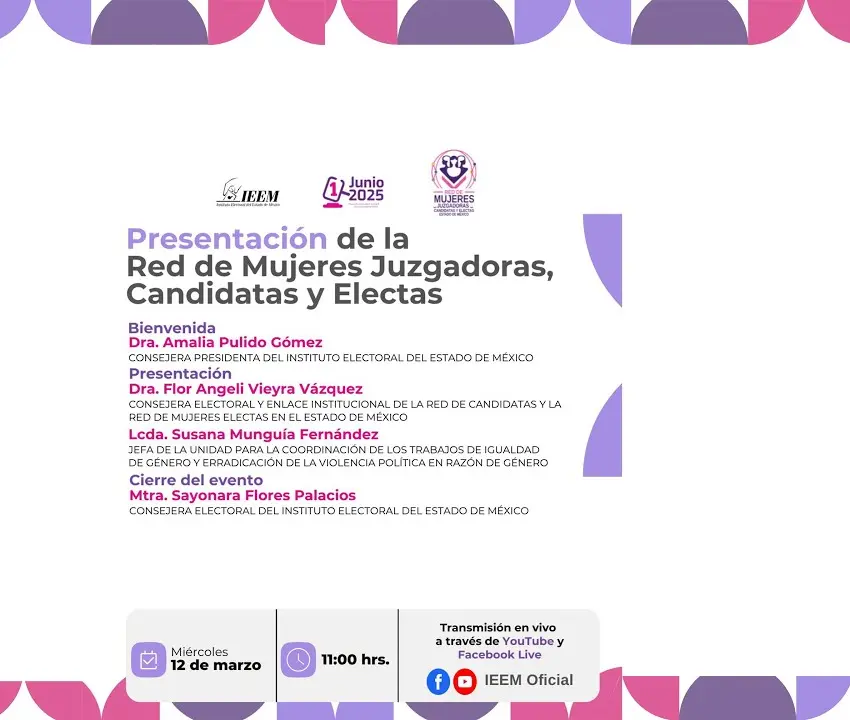 Presentó IEEM Red de Mujeres Juzgadoras, Candidatas y Electas