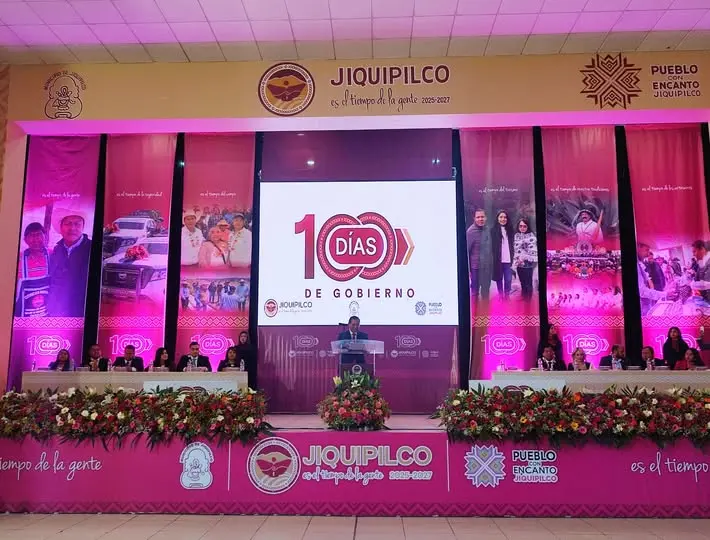 Rindió Antonio Escobar informe de 100 días de gobierno en Jiquipilco