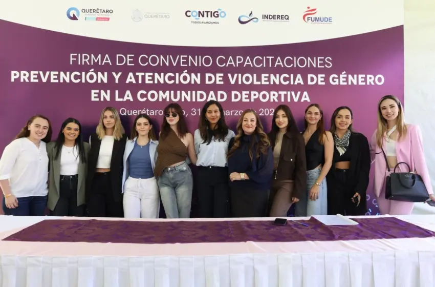 Firman INDEREQ y FUMUDE convenio para la prevención y atención de violencia de género en el deporte