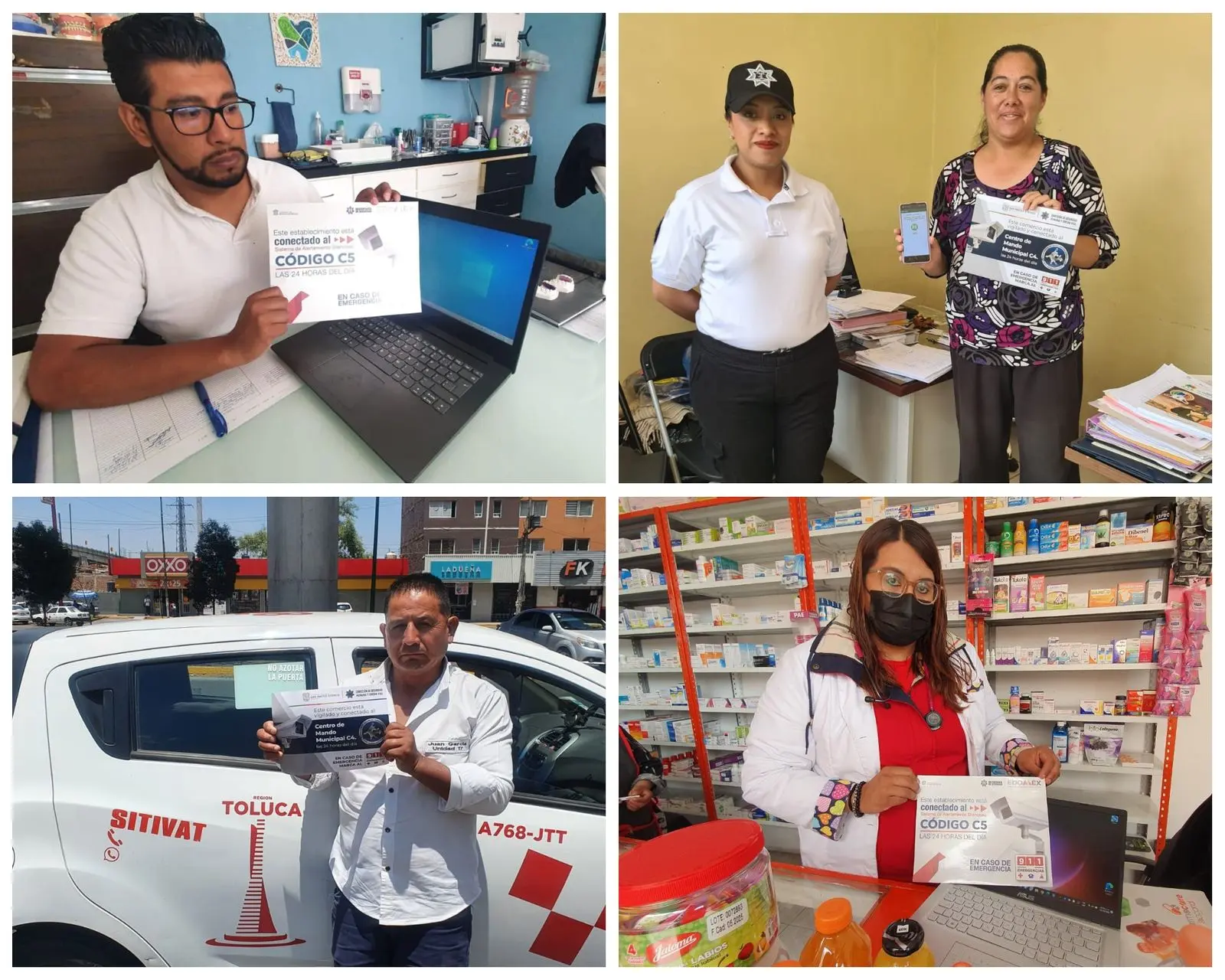 Instalaron botones de alertamiento en comercio local de San Mateo