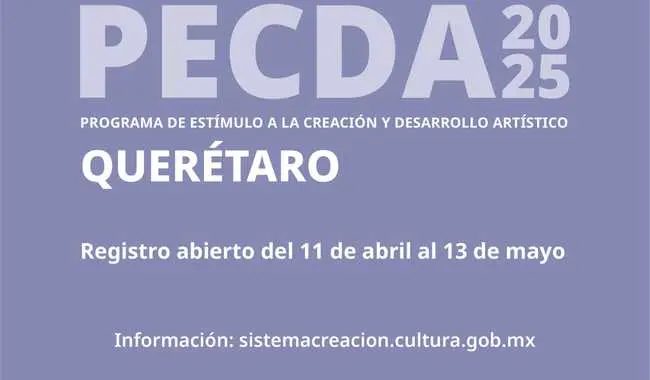 Lanzan la convocatoria PECDA 2025 abierta del 11 de abril al 13 de mayo