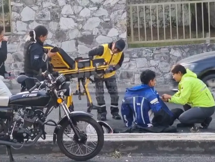 Lesionado motociclista tras derrapar y caer