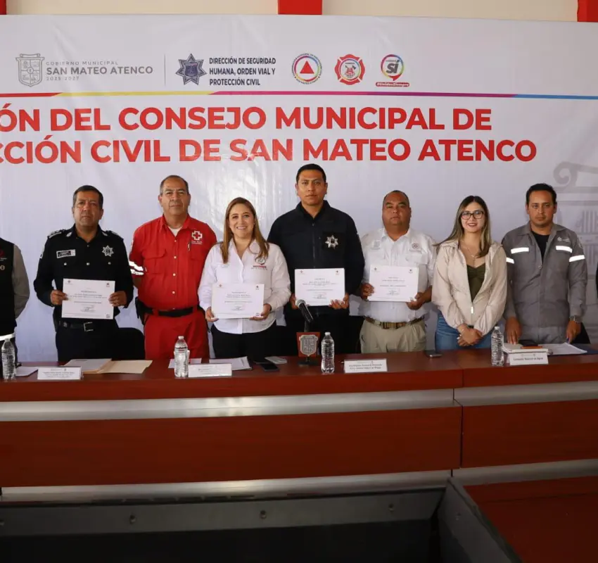 Refuerza San Mateo Atenco protocolos de Protección Civil